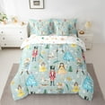 thumbnail image 2 of Manfei Royal Nutcracker Guard Bedding Comforter Set 7pcs for Teens, Blue Xmas Tree Queen Bedding Sets, Fairy Tale Princess Reversible Queen Sheet Sets, Breathable Home Decor, 2 of 7