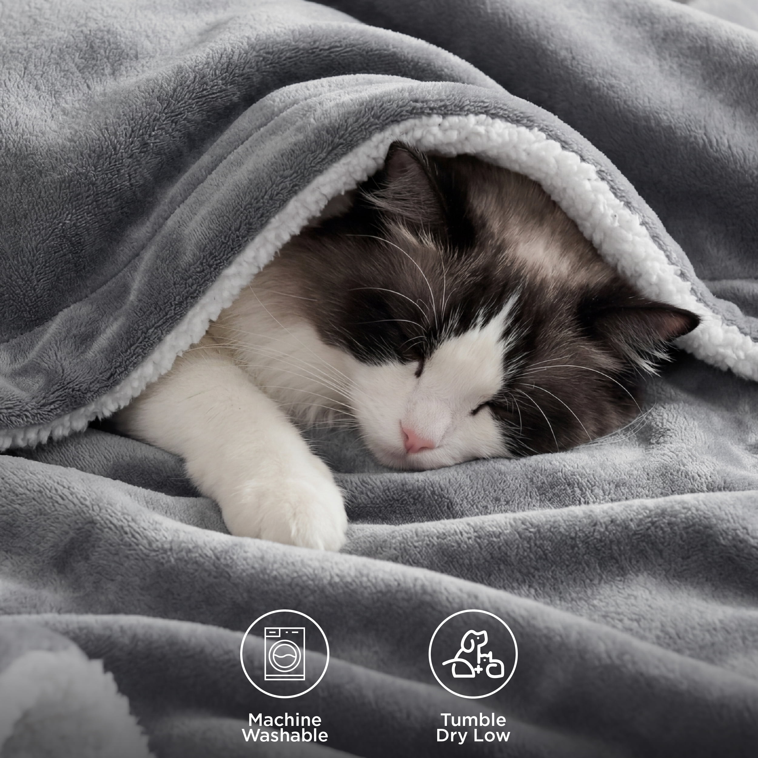 U by Bedsure GentleSoft Sherpa Fleece Blankets Queen Size for Bed - Thick and Warm Throw for Women and Men, Soft Fuzzy Plush Queen Blanket for Winter, Grey, 90x90 Inches