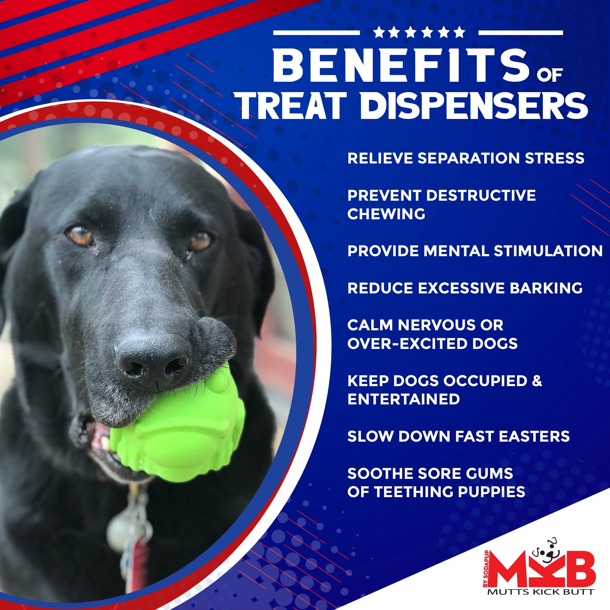 SodaPup MuttsKickButt Bullfrog – Durable Dog Treat Dispenser & Chew Toy Made in USA from Non-Toxic, Pet Safe, Food Safe Natural Rubber for Mental Stimulation, Problem Chewing, Calming Nerves & More