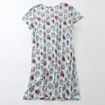 thumbnail image 2 of Defitshape Women's Cotton Nightgown Soft Pjs Summer Short Sleeve Midi Loose Cute Crew Neck Sleeping Loungewear Owl 4-6, 2 of 4