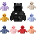thumbnail image 2 of XBASW Baby Toddler Puffer Jacket with Hood Cute Cartoon Cotton Coats Winter Warm Outerwear Thick Snowsuit for Boys Girls 6M -5Y, 2 of 10