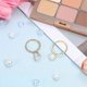 thumbnail image 2 of 2 Pcs Loose Stone Holder Ring Gemstone- Holder Wedding Ring Try-on Tool Rings Blank Support 2 Sizes, 2 of 5
