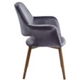 thumbnail image 4 of Chaise moderne en velours/metal, Gris, 4 of 7
