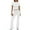 White, variant on Chbgutlmr Going Out Outfits for Women 2 Piece Crewneck Short Sleeve T Shirts Ruched Flare Pants Slim Sets
