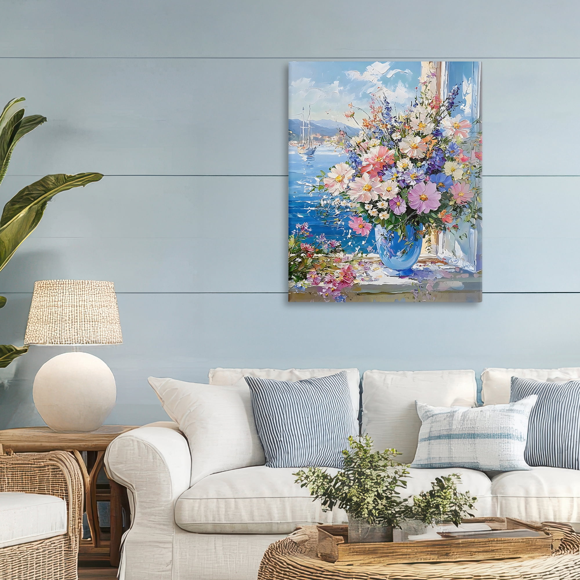 Stupell Industries Beautiful Bouquet on Ledge Canvas Wall Art, design by Creative Studio