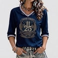 thumbnail image 2 of 9/11 25th Anniversary Commemorative T Shirt for Women V Neck 3/4 Sleeve Graphic Memorial Shirts, 2 of 4