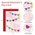 thumbnail image 2 of Tarjeta de San Valentín DISJOURNEY 14 x 20 cm con corazones en foil dorado, 2 of 8
