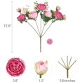 thumbnail image 3 of Peonies Artificial Flowers, Small Silk Flowers for Home Decor Indoor Fake Bouquet Faux Floral Arrangements Dining Table Centerpieces for Kitchen Bridal Wedding Party Decor (2, Mixed Pink), 3 of 14