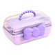 thumbnail image 2 of Caja De Almacenamiento De Accesorios Para El Cabello Para Niñas, Linda Decoración De Bownot 3 Capas Organizador De Escritorio De Plástico Para Juguetes Para Niños, Pegatinas,, 2 of 7