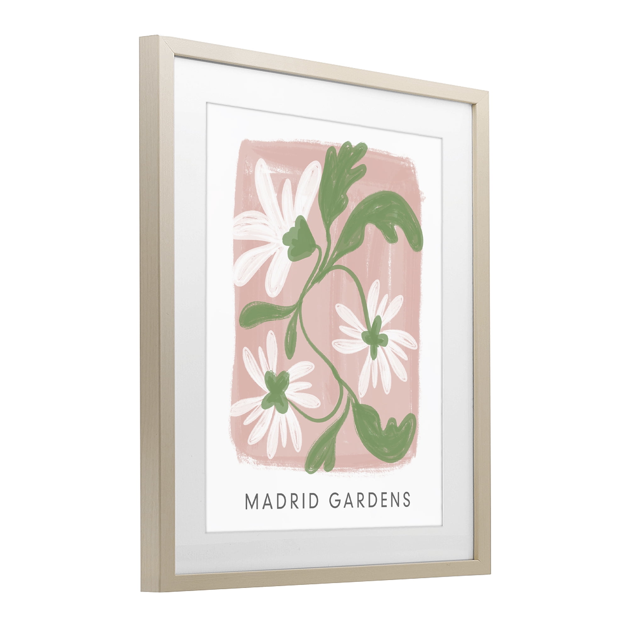 Stupell Industries Madrid Gardens Pastel Blooms Birch Framed Print Under Glass, design by Lucille Price