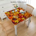 thumbnail image 2 of nygtbtfer Fall Leaves Thanksgiving Turkey Square Washable Table Cloth Stain Resistant Tablecloth  Wrinkle Free Spill Proof Decorative Fabric Table Cover for Wedding Dining Party, 2 of 7