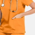 thumbnail image 3 of VIAOLI Women's Scrubs Set - V-Neck Top & Elastic Waist Pants for Nurses & Doctors, Multiple Colors, 3 of 6