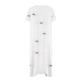 thumbnail image 5 of Pntutb Women's Summer Print Causal V-Neck Button Short Sleeve Vacation Pockets Dress, 5 of 5