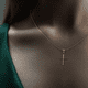 thumbnail image 4 of Collar De Cruz De Tubo De Oro De 10k, 4 of 8