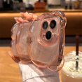thumbnail image 5 of Compatible with iPhone 12 Clear 3D Cartoon Cute Bear Fashion Design for Women Teen Girls Camera Protect Lovely Animal Shockproof Protective Phone Case-Purple, 5 of 16