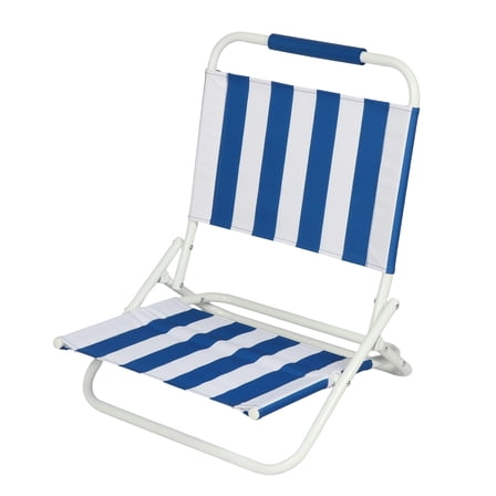 Mainstays Beach Sand Chair, Royal Blue Cabana Stripe