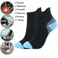 thumbnail image 3 of Compression Socks for Unisex Men and Women , Ankle Soft Moisture-Wicking Socks , Athletic Cushioned Low Cut Running Socks for a Secure Fit - 6 Pairs, 3 of 8