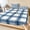 Blue, variant on Twin Sze Fitted Sheet Set - Sage Green Plaid 2 Piece Bedding Sets 16" Deep Pocket Fitted Sheet with 1 Pillowcase, Gingham Check Minimalist Grid Farmhouse Brushed Microfiber Hotel Luxury Bed Sheets