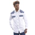 thumbnail image 3 of Atlas For Men - Camisa Western para Hombre (Blanco, Azul Claro), 3 of 3