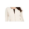 thumbnail image 2 of Charter Club Women's Zip Front Quilted Sweater White Size Petite XL, 2 of 3