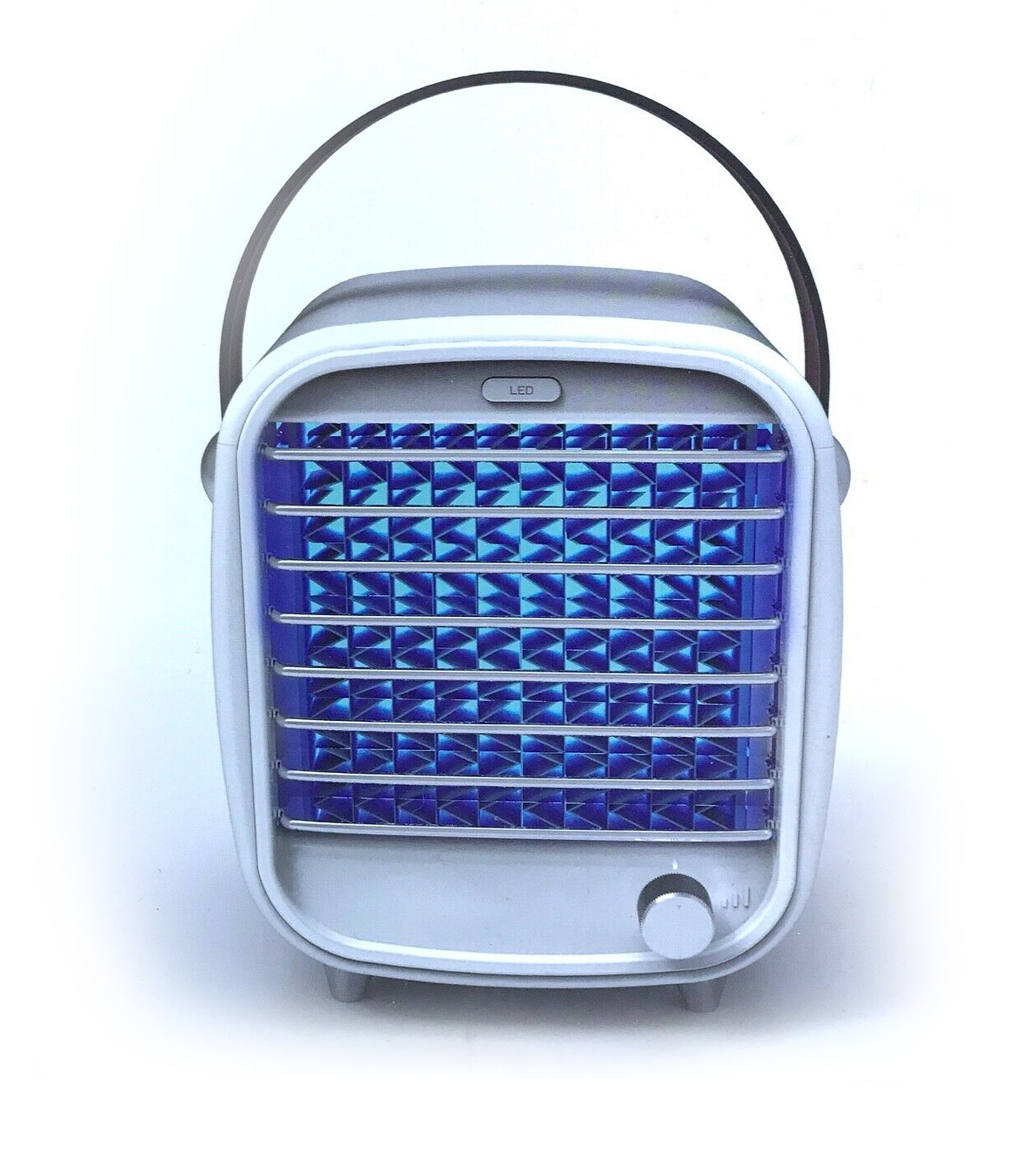 Blaux Classic Desktop AC with Replaceable Water Curtain, Replaceable Ice tray, Fan Speed Adjustment Dial And Mood Light (White) - New