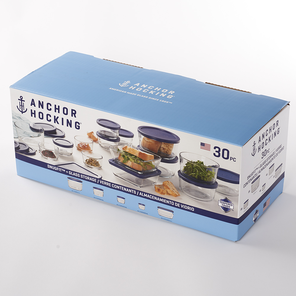 Anchor Hocking 30-Piece Glass Food Storage Set with SnugFit Lids photo 2
