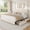 KING, variant on King Size Teddy Fleece Bed Frame, Upholstered Platform Bed with 2 Storage Drawers, Height Adjustable Cloud Headboard, Thick Soft Teddy Fabric Bed, Modern Style, No Box Spring Required, Cream