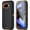 Black Orange, variant on KOMI Phone Case for Google Pixel 9A Case with HD Screen Protector, Heavy Duty Shockproof & Dropproof 3-Layer Cover Phone Case for Pixel 9A, Black