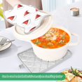 thumbnail image 3 of Yayeee Pot Holders Kitchen Heat Resistant with Pocket 7"x9.8" Cotton Oven Cooking Hot Pads, Cute Santa Hats Pattern, 3 of 7