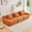 Orange + 3 Seat, variant on 3-Seat Boneless Teddy Fabric Sofa with Curved Armrests, No Assembly Modular Cloud Couch for Living Room, Bedroom, Reading Nook, Orange