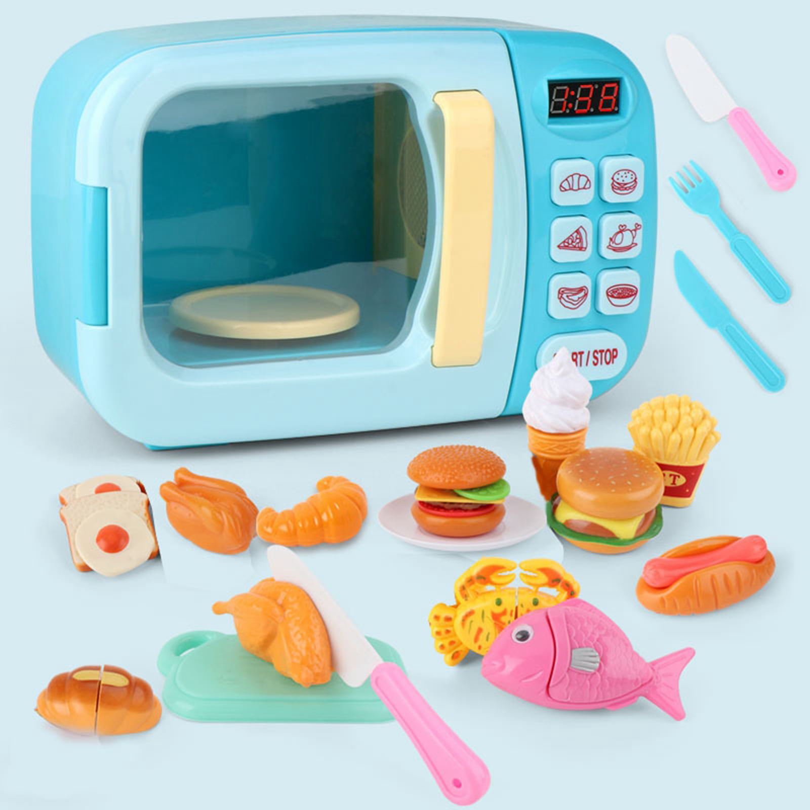 Super Cool Kids Microwave Machine Kids Role Play Pretend Microwave Realist Toy 