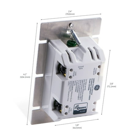 GE - Z-Wave Plus Wireless Smart In-Wall Dimmer Switch - White