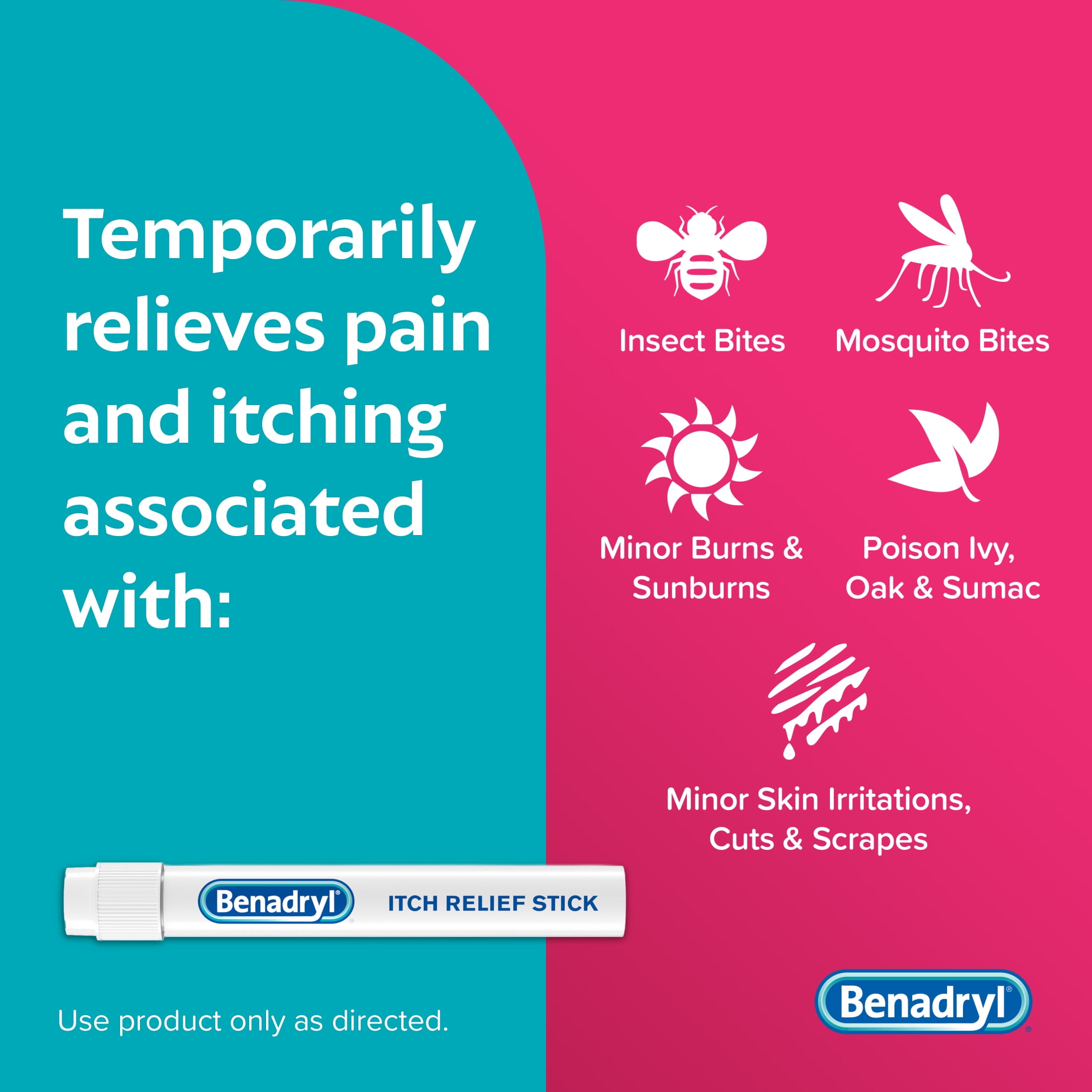 Benadryl Itch Relief Stick Extra Strength, Rashes, Insect Bites, Pocket Friendly, .47 ounces