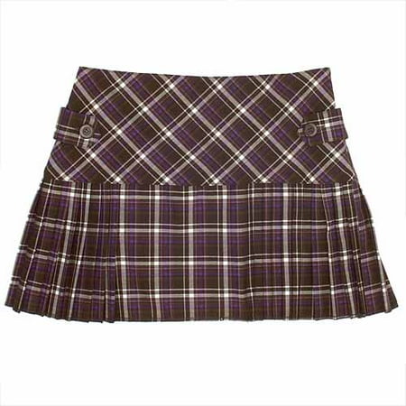 Juniors Pleated Plaid Mini