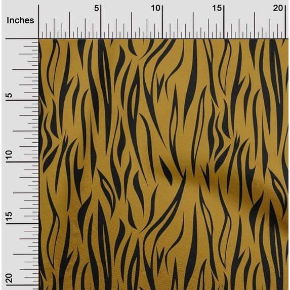 oneOone Cotton Jersey Dark Mustard Fabric Skins Animal Sewing Craft Projects Fabric Prints By Yard 58 Inch Wide