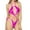 Hot Pink, variant on Clearance Sale 2025 Intimates Women's Occidental Style Sexy Lace Up Cutout Teddy Hip Off Bodysuit Funny Underwear