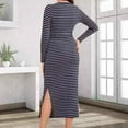 thumbnail image 4 of Bwiyojiz Tailles P-TTG Robe d'Été de Maternité Femmes Mode Décontractée Imprimé Fente Enceinte Manches Longues Col Rond Modern Textures Vêtements, 4 of 6