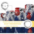 thumbnail image 4 of Fsddascl Christmas Trees Blackout Curtains for Bedroom/Living Room, Thermal Insulated Kitchen Curtains, Navy Blue Winter Snowflakes Xmas Balls Grommet Darkening Window Treatment Drapes 52"x84"x2, 4 of 6