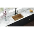 thumbnail image 4 of Ruvati 30-inch Undermount Gunmetal Black Stainless Steel Kitchen Sink 16 Gauge Single Bowl - RVH6300BL, 4 of 7
