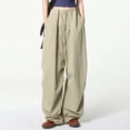 thumbnail image 1 of WILLBEST Pantalones Casuales elegantes para Mujer, Pantalones Harén de Cintura Elástica a La Moda con Bolsillo, Pantalones Holgados y Cómodos con Estampado para Uso Diario. Mediana, 1 of 7
