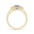 thumbnail image 2 of Angara Natural 1.25 Ct. Tanzanite with Diamond Classic Ring in 14K Yellow Gold for Women (Ring Size: 3), 2 of 9