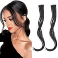 thumbnail image 2 of 12Inch Synthetic Elegant Curly Wave Clip-In Side Bangs Long Hair Extensions Wig, 2 of 6