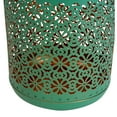 thumbnail image 3 of 7" Green Integrated Floral Pattern Outdoor Solar Lantern with Handle - 5, 3 of 5