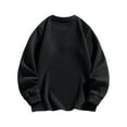 thumbnail image 5 of GuangCheng Mens Henley Sweatshirts,Long Sleeve,Casual,Crew Neck Tops Loose Comfy Fall Winter Shirts,Black,Size 3XL, 5 of 9