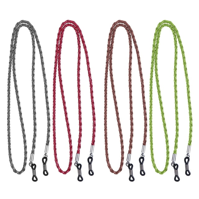 Miangastore Eyewear Retainer Rope 4Set Brown Leather Adjustable for Daily Use