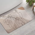 thumbnail image 2 of Brown Boho Line Art Plant Pattern Bathroom Rugs Mat,Non Slip Microfiber Bathroom Rug,Rubber Backing,Soft Bathroom Mats for Bathroom Floor,Tub and Shower,17x27in(43x68cm), 2 of 5