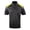 Black/Yellow, variant on Midweight Men's Short Sleeve Color Block Pocket Polo, Moisture-Wicking Uniform Shirt