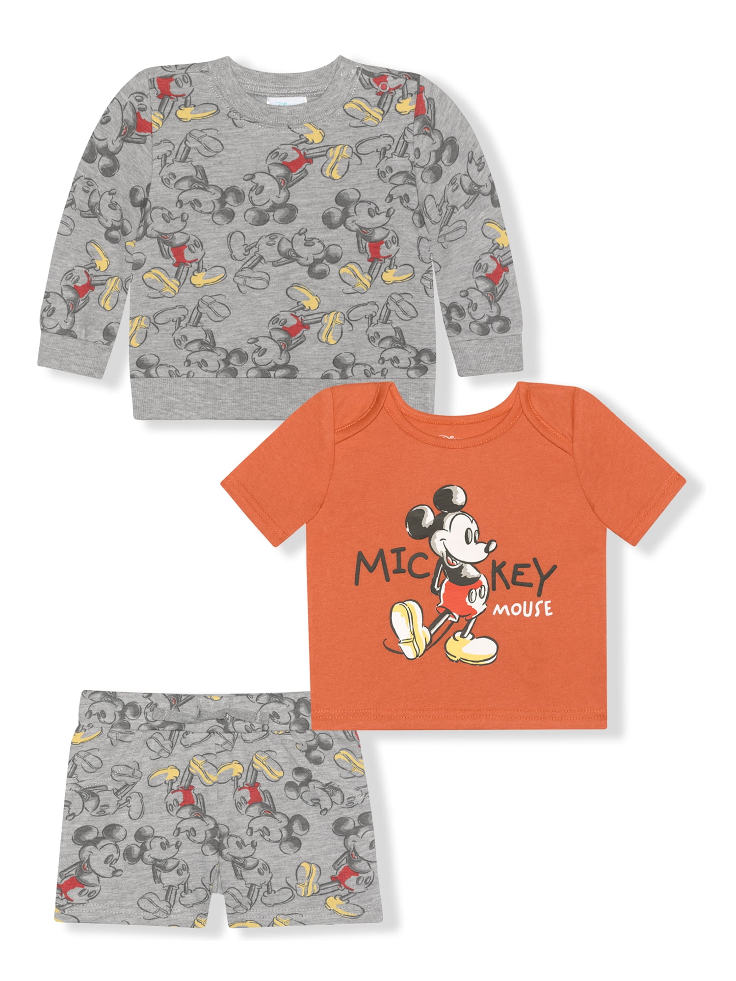 Disney Micky Mouse Baby New Born 3-6 mo Childrens Clothes Shirt Pants Set Kids 