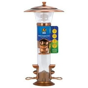 More Birds Brushed Copper Finish Radiant Songbird Feeder with Four Feeding Ports, 1.5-Pound Seed Capacity