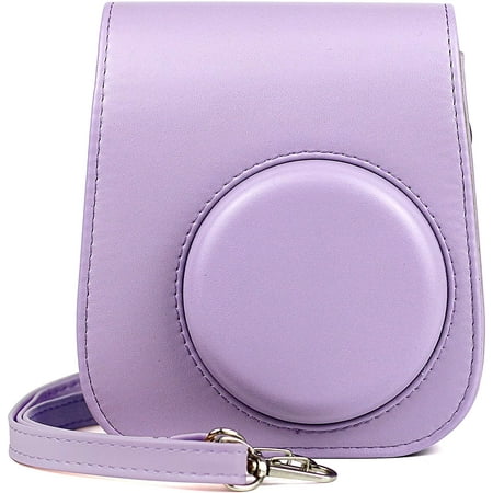 Epicgadget Case Cover for Fujifilm Instax Mini 11 Instant Camera PU Bag Cover with Removable Strap Camera Case for Fujifilm Instax Mini 11 (Lilac)